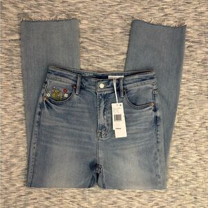 Karyn Seo Embroidered Slim Straight Leg Cropped Jeans Sz 10/30 NWT | Karyn Seo -